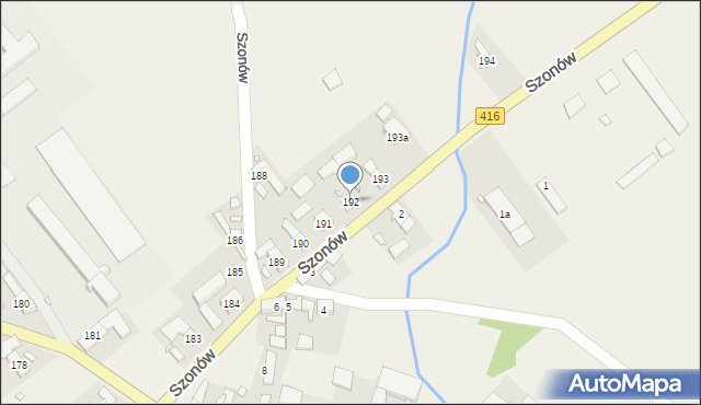 Szonów, Szonów, 192, mapa Szonów