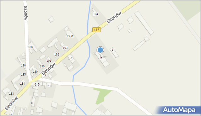 Szonów, Szonów, 1a, mapa Szonów