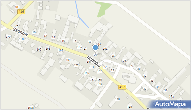 Szonów, Szonów, 21, mapa Szonów