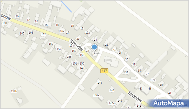 Szonów, Szonów, 23, mapa Szonów