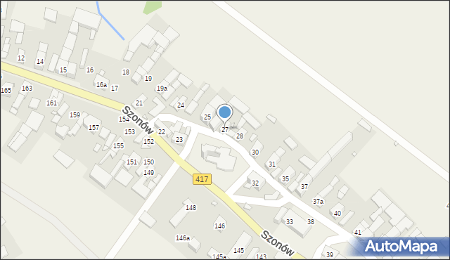 Szonów, Szonów, 27, mapa Szonów