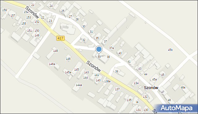 Szonów, Szonów, 33, mapa Szonów