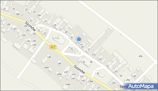 Szonów, Szonów, 34, mapa Szonów
