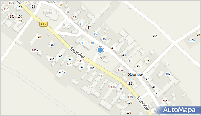 Szonów, Szonów, 39, mapa Szonów