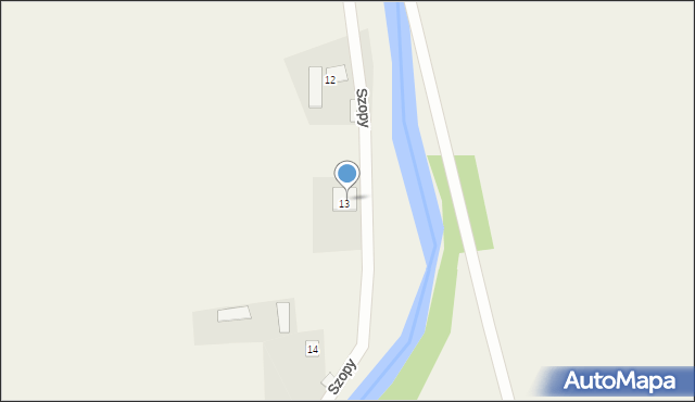 Szopy, Szopy, 13a, mapa Szopy