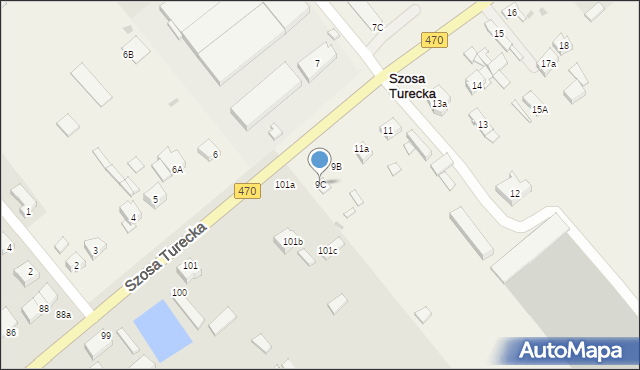 Szosa Turecka, Szosa Turecka, 9C, mapa Szosa Turecka