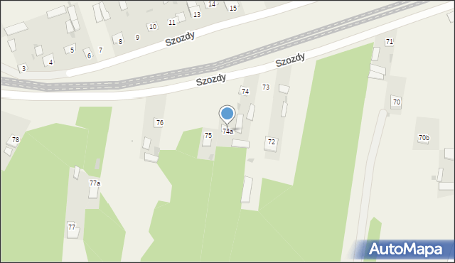 Szozdy, Szozdy, 74a, mapa Szozdy