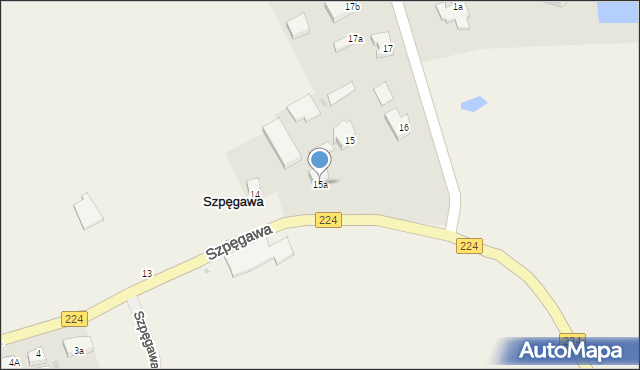 Szpęgawa, Szpęgawa, 15a, mapa Szpęgawa