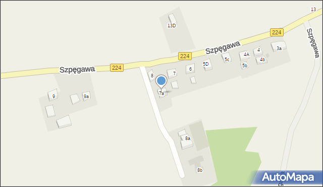 Szpęgawa, Szpęgawa, 7a, mapa Szpęgawa