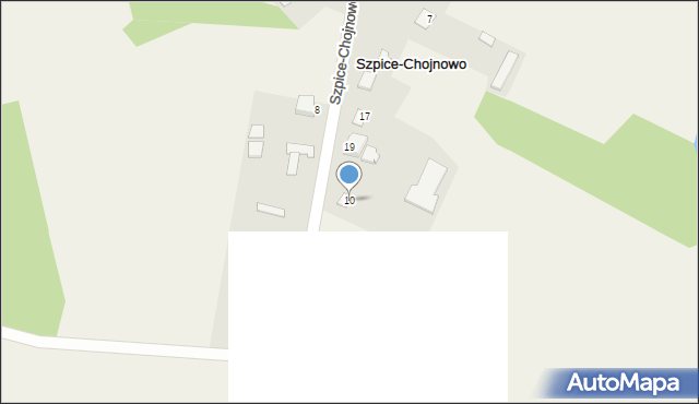 Szpice-Chojnowo, Szpice-Chojnowo, 10, mapa Szpice-Chojnowo