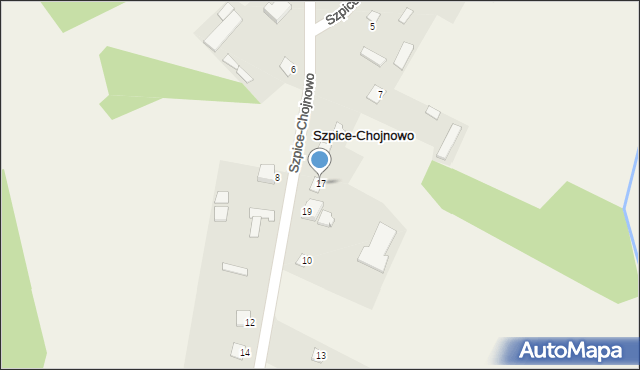 Szpice-Chojnowo, Szpice-Chojnowo, 17, mapa Szpice-Chojnowo