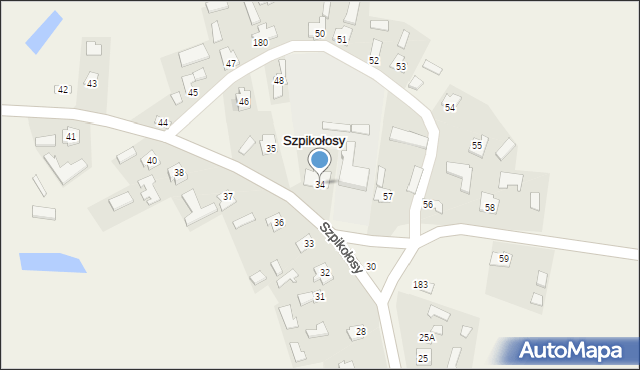 Szpikołosy, Szpikołosy, 34, mapa Szpikołosy