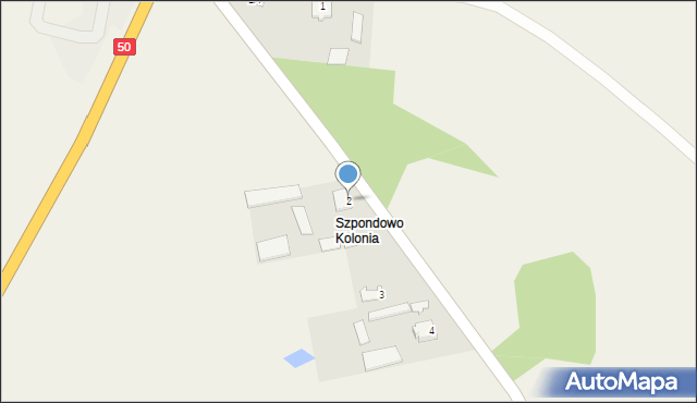 Szpondowo, Szpondowo, 2, mapa Szpondowo