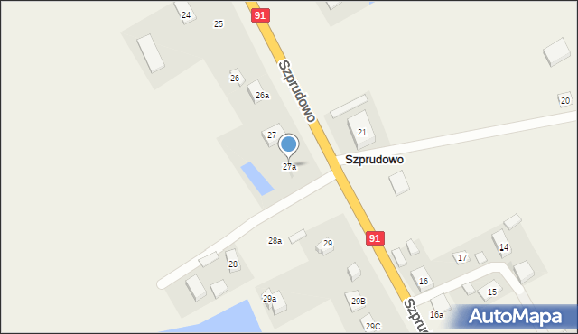 Szprudowo, Szprudowo, 27a, mapa Szprudowo