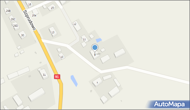 Szprudowo, Szprudowo, 9, mapa Szprudowo