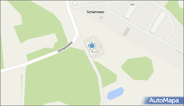 Szramowo, Szramowo, 7, mapa Szramowo