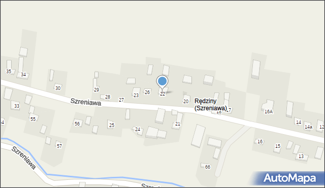 Szreniawa, Szreniawa, 22, mapa Szreniawa