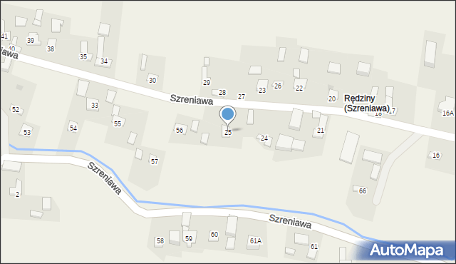 Szreniawa, Szreniawa, 25, mapa Szreniawa