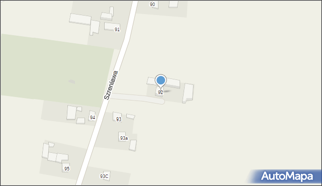 Szreniawa, Szreniawa, 92, mapa Szreniawa