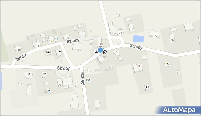 Szropy, Szropy, 19, mapa Szropy