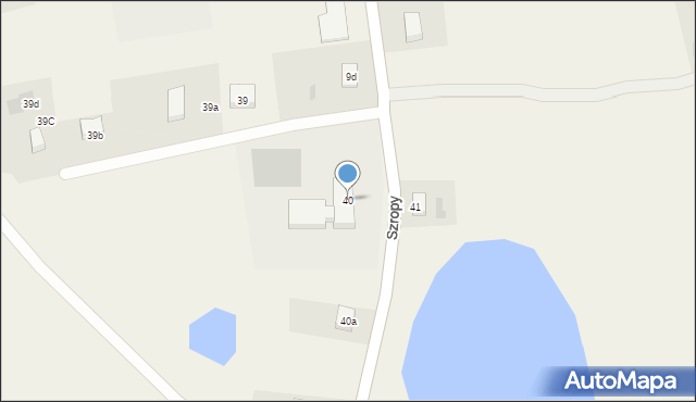 Szropy, Szropy, 40, mapa Szropy