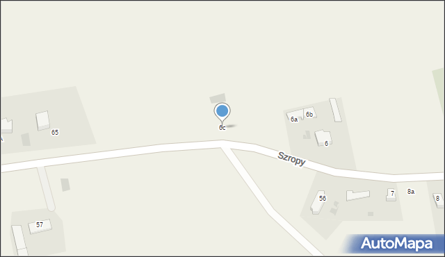 Szropy, Szropy, 6c, mapa Szropy