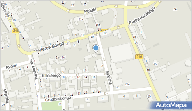 Szubin, Szkolna, 5, mapa Szubin