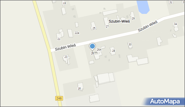 Szubin-Wieś, Szubin-Wieś, 26, mapa Szubin-Wieś