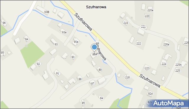 Szufnarowa, Szufnarowa, 89A, mapa Szufnarowa
