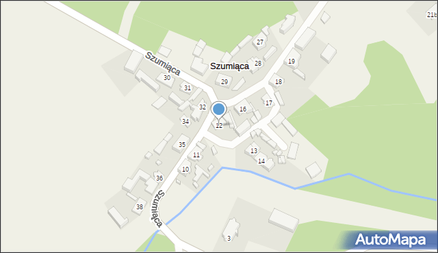 Szumiąca, Szumiąca, 12, mapa Szumiąca