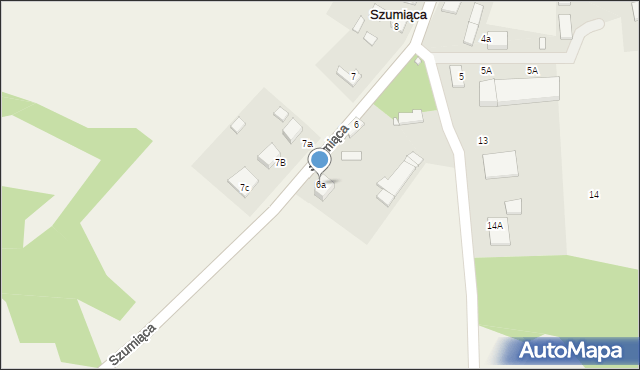 Szumiąca, Szumiąca, 6a, mapa Szumiąca