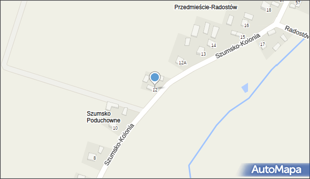 Szumsko-Kolonia, Szumsko-Kolonia, 12, mapa Szumsko-Kolonia