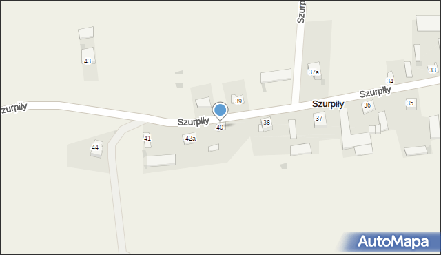 Szurpiły, Szurpiły, 40, mapa Szurpiły