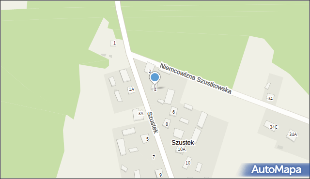 Szustek, Szustek, 4, mapa Szustek