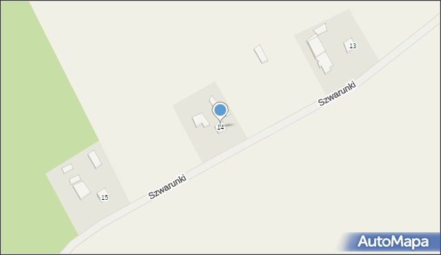 Szwarunki, Szwarunki, 14, mapa Szwarunki