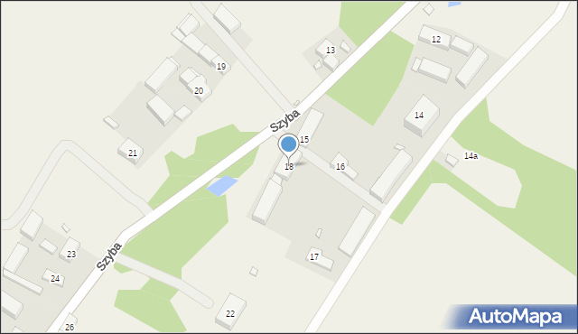 Szyba, Szyba, 18, mapa Szyba