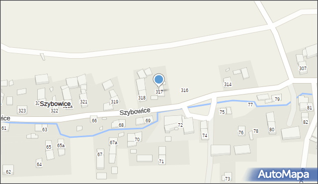 Szybowice, Szybowice, 317, mapa Szybowice