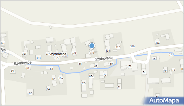 Szybowice, Szybowice, 319, mapa Szybowice