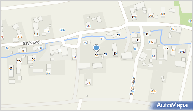 Szybowice, Szybowice, 76, mapa Szybowice