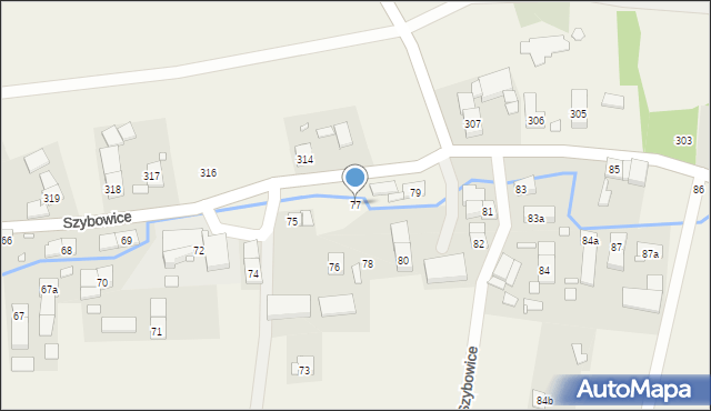 Szybowice, Szybowice, 77, mapa Szybowice