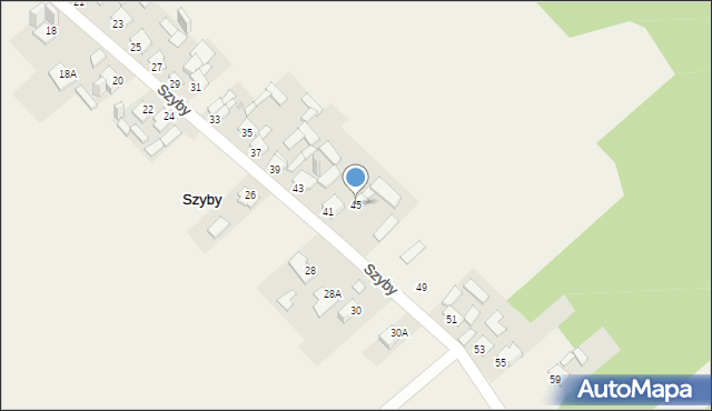 Szyby, Szyby, 45, mapa Szyby