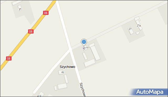 Szychowo, Szychowo, 42, mapa Szychowo