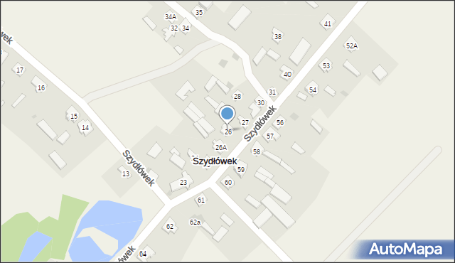 Szydłówek, Szydłówek, 26, mapa Szydłówek