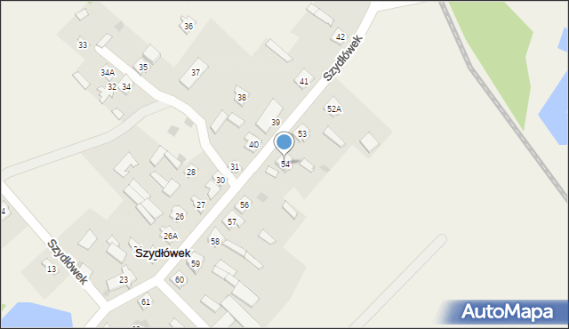 Szydłówek, Szydłówek, 54, mapa Szydłówek