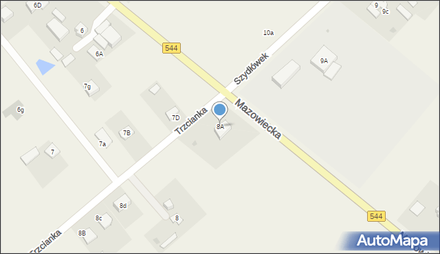 Szydłówek, Szydłówek, 8A, mapa Szydłówek