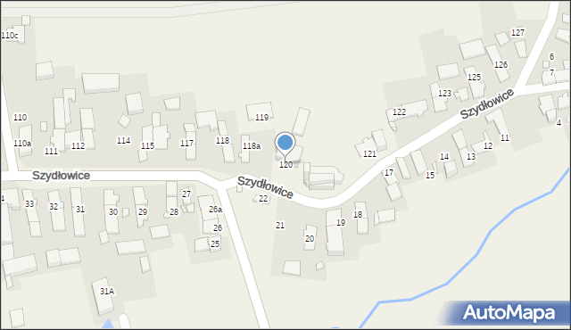 Szydłowice, Szydłowice, 120, mapa Szydłowice
