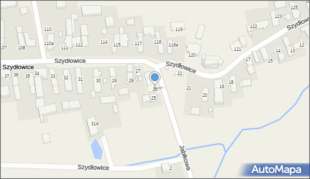 Szydłowice, Szydłowice, 26, mapa Szydłowice