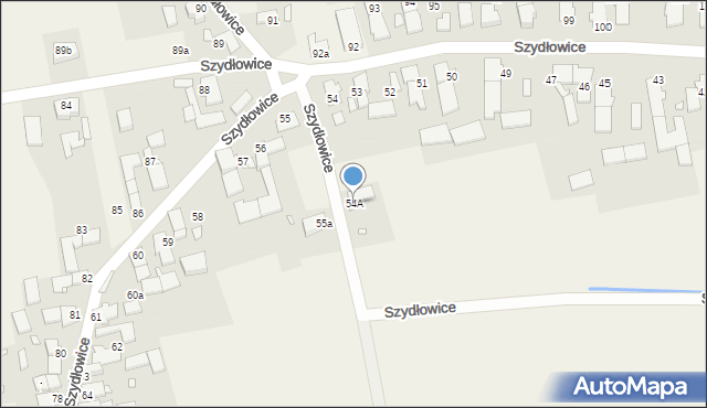 Szydłowice, Szydłowice, 54A, mapa Szydłowice