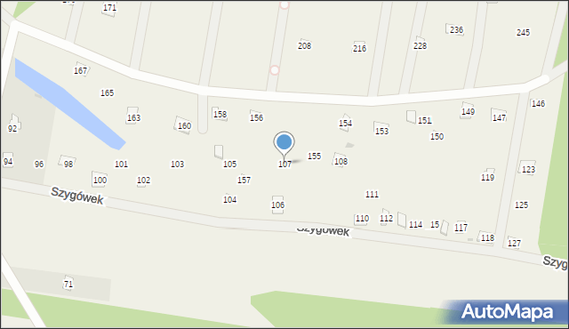 Szygówek, Szygówek, 107, mapa Szygówek