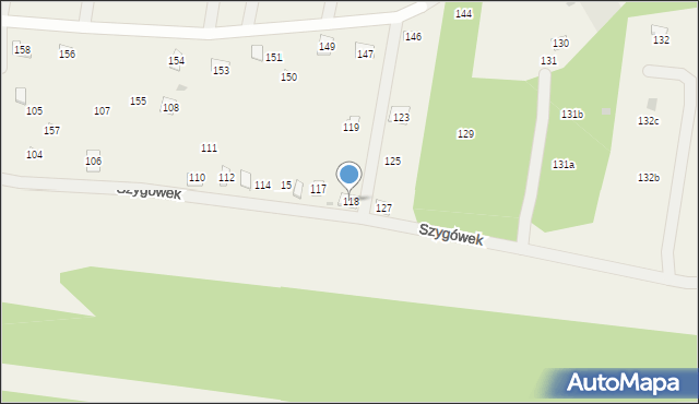 Szygówek, Szygówek, 118, mapa Szygówek